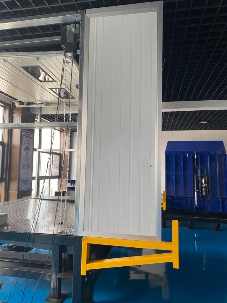 Visitors appreciating the design and build quality of our sectional overhead doors.